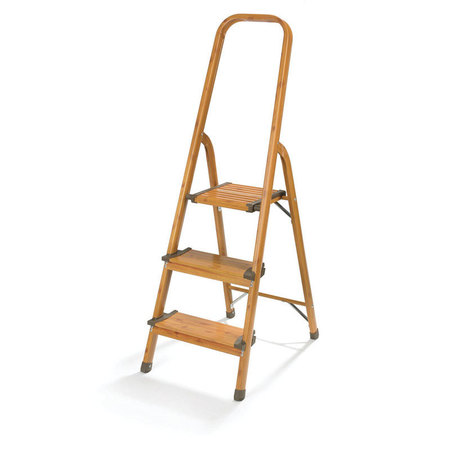 POLDER Step Stool Wdgrain Alum LDR-3500-83